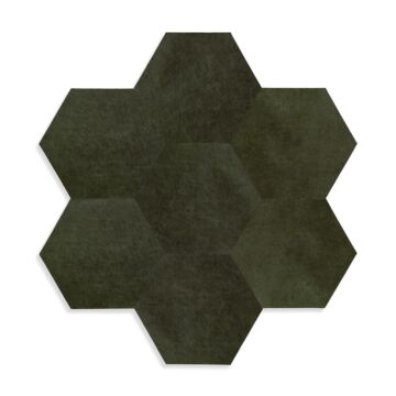 selvklæbende eko-læder vægpaneler  sekskant olivengrønt