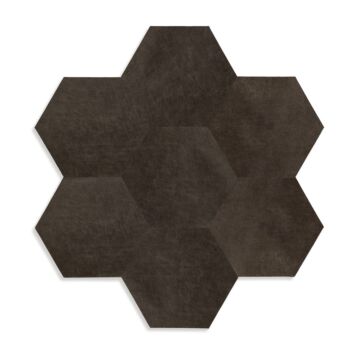 selvklæbende eko-læder vægpaneler  sekskant mørkebrunt